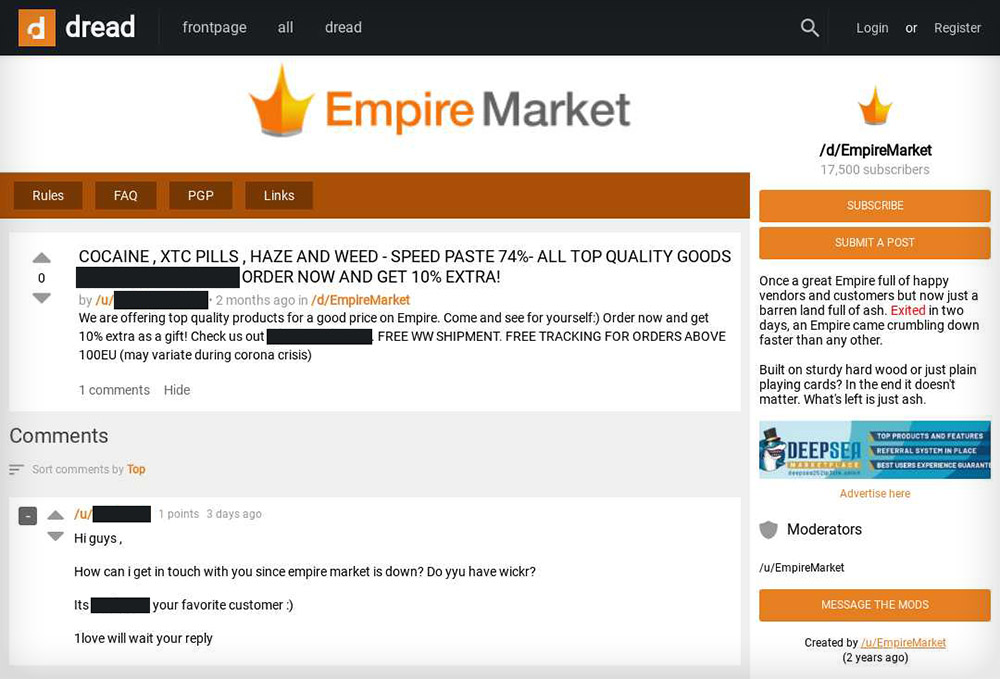 Darknet Market Vendors Search