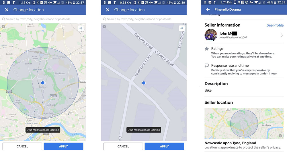 Facebook Marketplace Flaw Revealed Seller's Exact Location