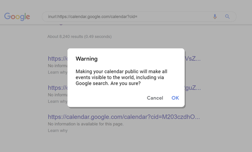 google calendar privacy concerns raised