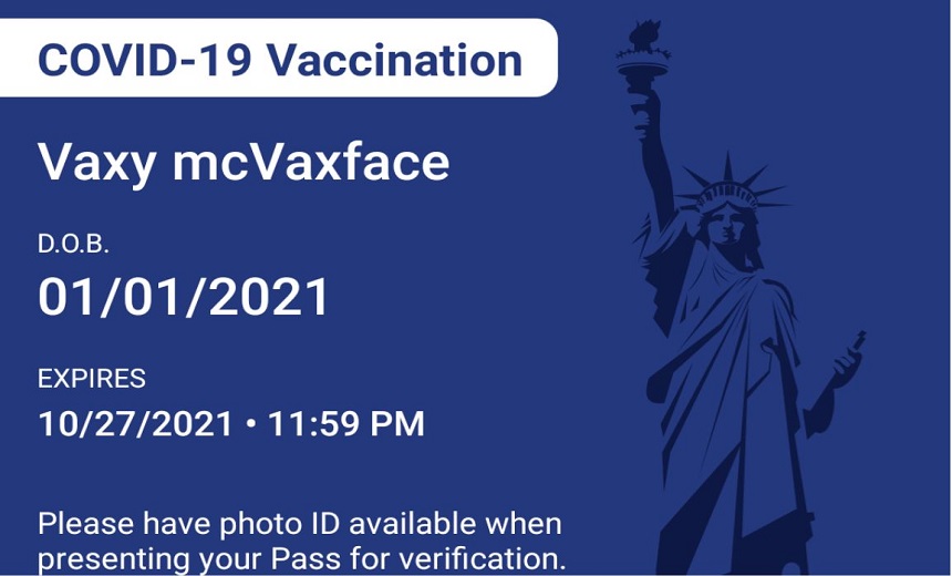 New York Vaccine Passport App Allowed Forged Credentials